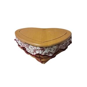 Longaberger 1999 Large Heart Lid Basket Combo Liner